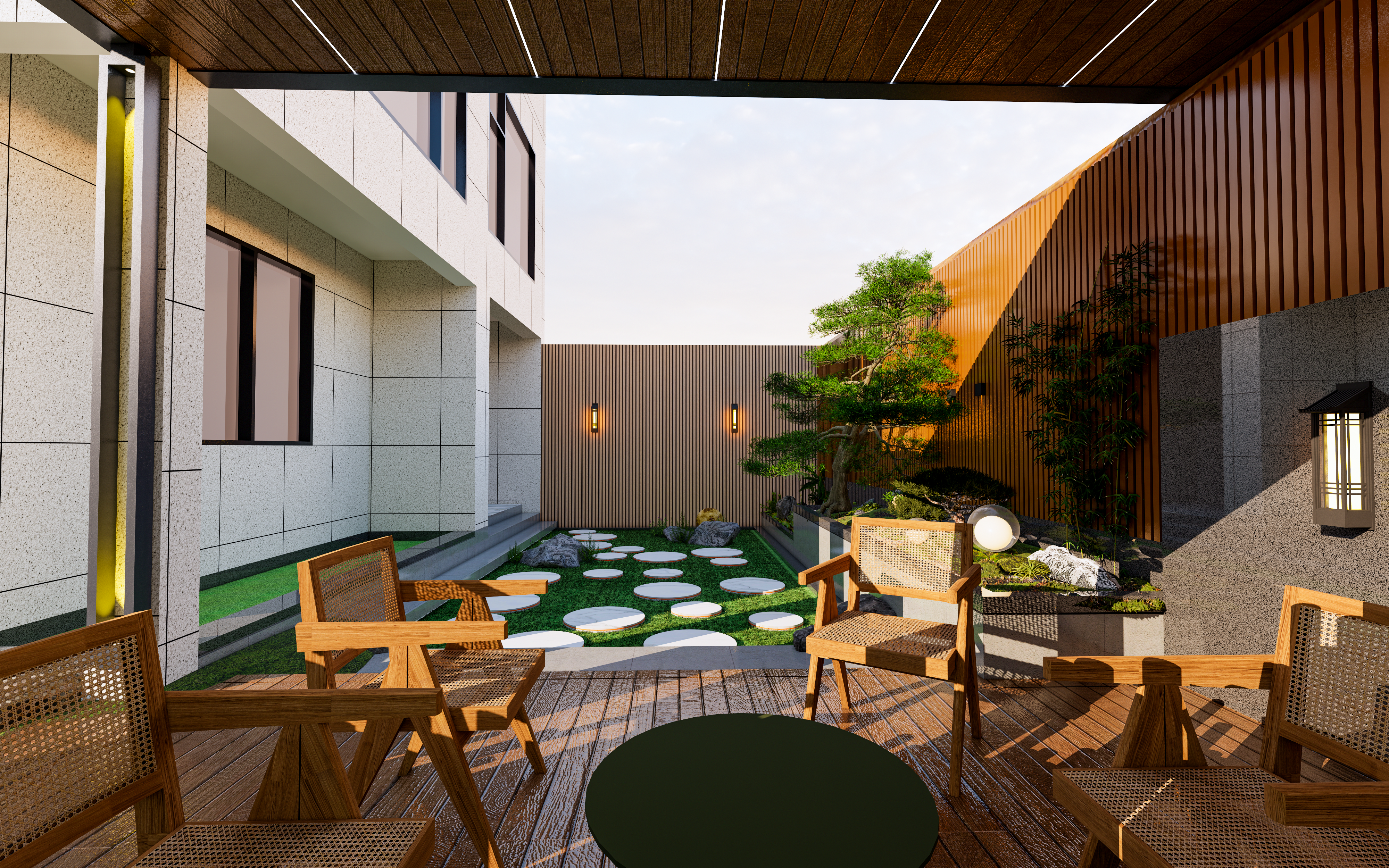 别墅屋顶花园设计实景图：展现优雅自然之美