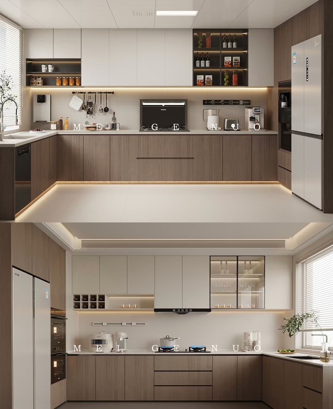 奶咖色橱柜门效果图欣赏:优雅与实用的完美结合