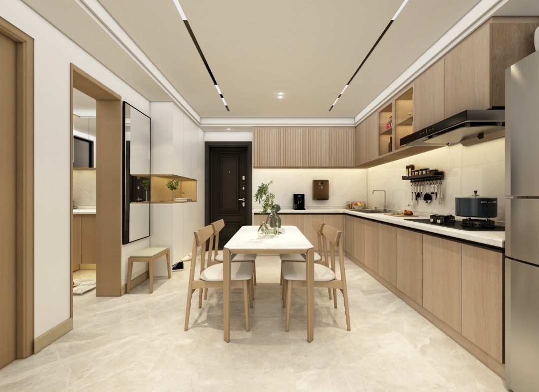 开放式厨房设计要点：实用布局+材料选择+百安居专业建议