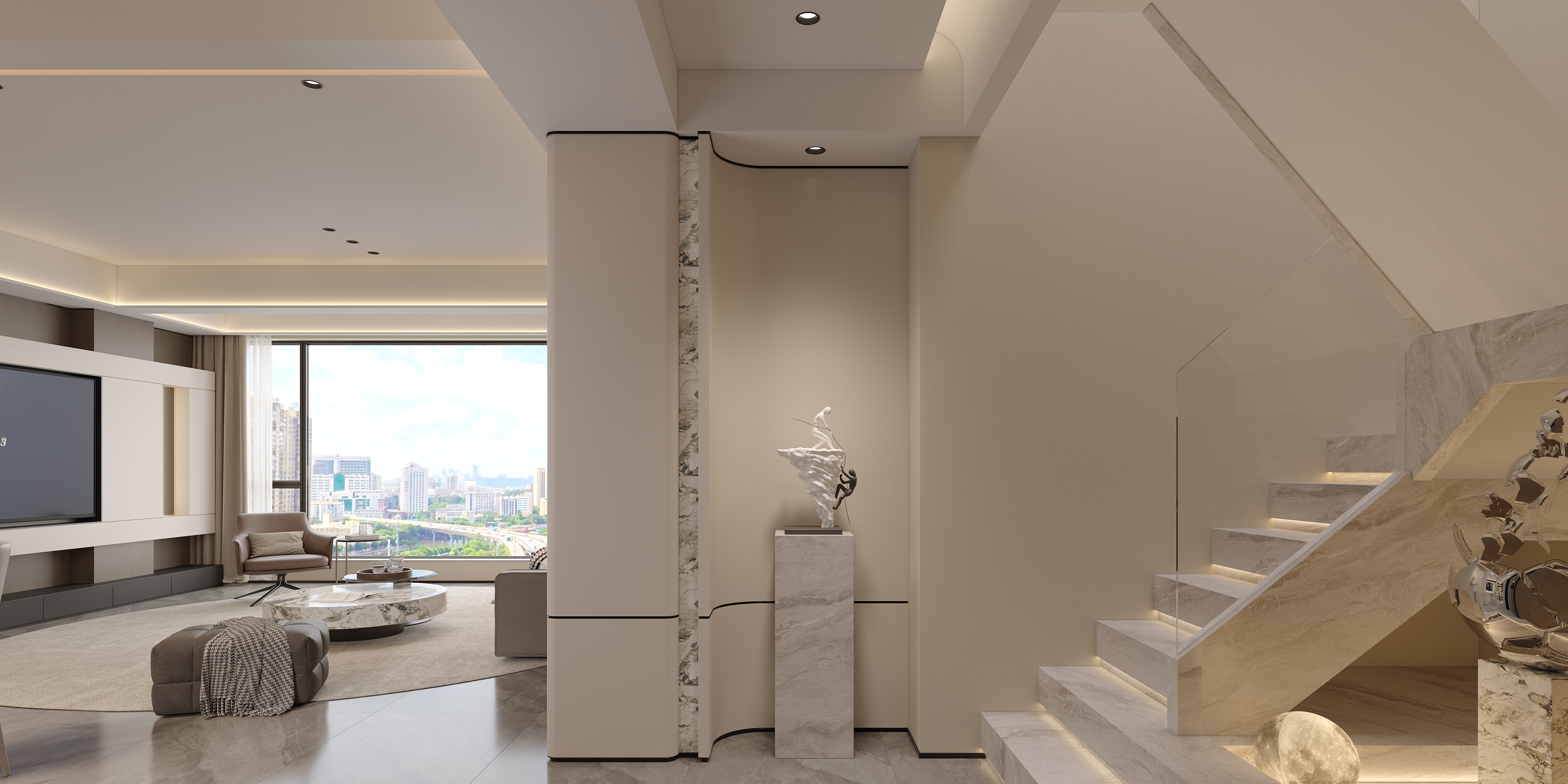 罗马柱别墅设计效果图片，彰显奢华与高雅